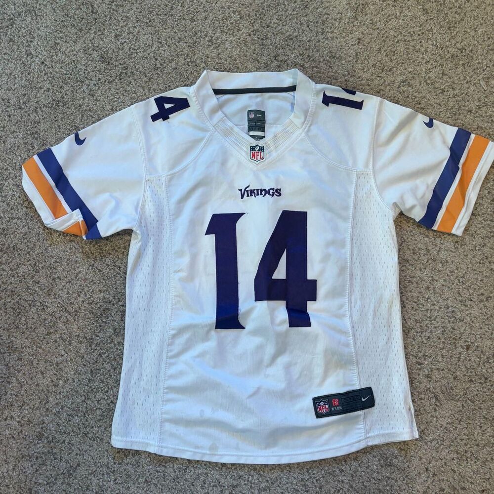 Nfl Men's White and Purple Jersey